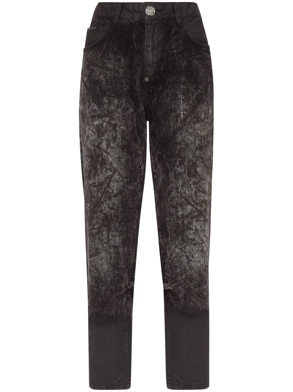 Distressed-Effect Cropped Jeans