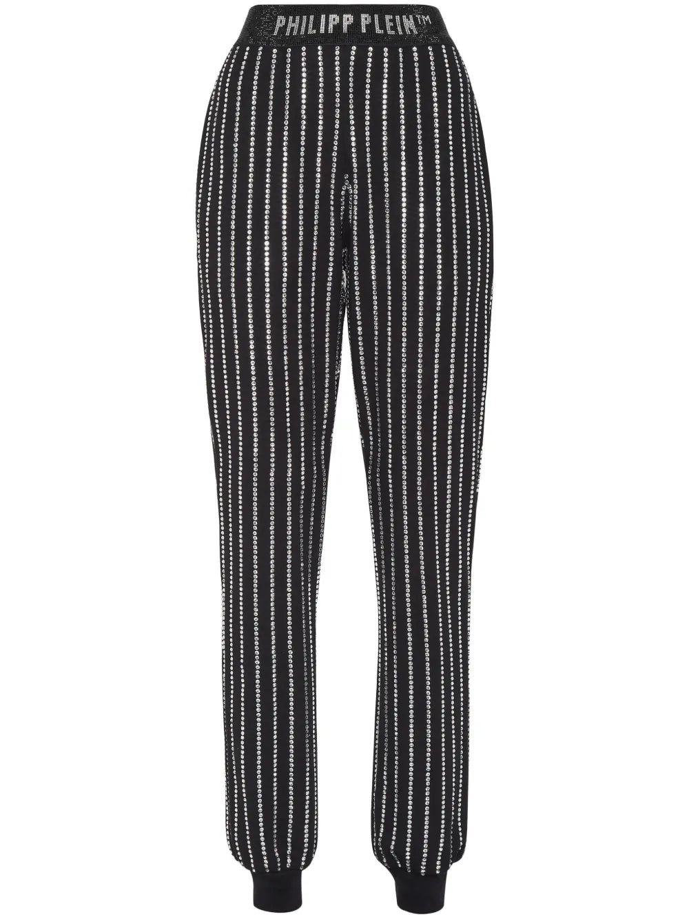 Logo-Print Strap Crystal-Embellished Track Pants