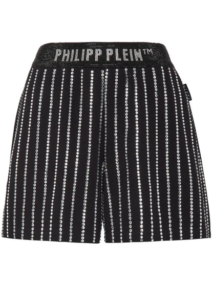 Crystal-Embellished Cotton Shorts