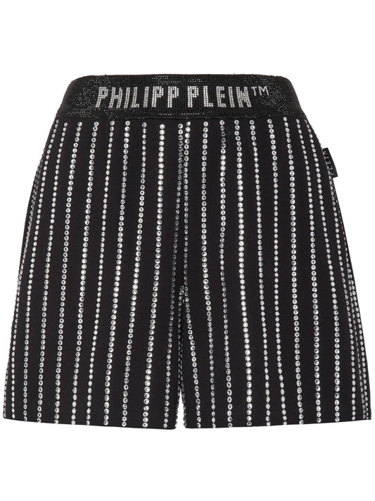 Crystal-Embellished Cotton Shorts