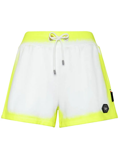 Logo-Patch Cotton Blend Shorts