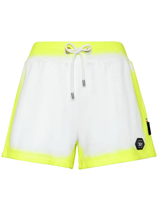 Logo-Patch Cotton Blend Shorts