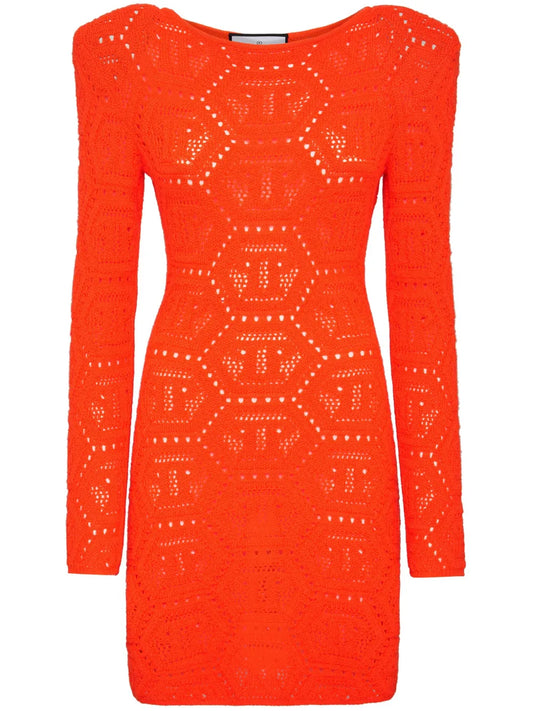 Monogram-Intarsia Mini Dress