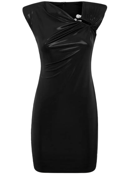 Crystal-Embellished Mini Dress