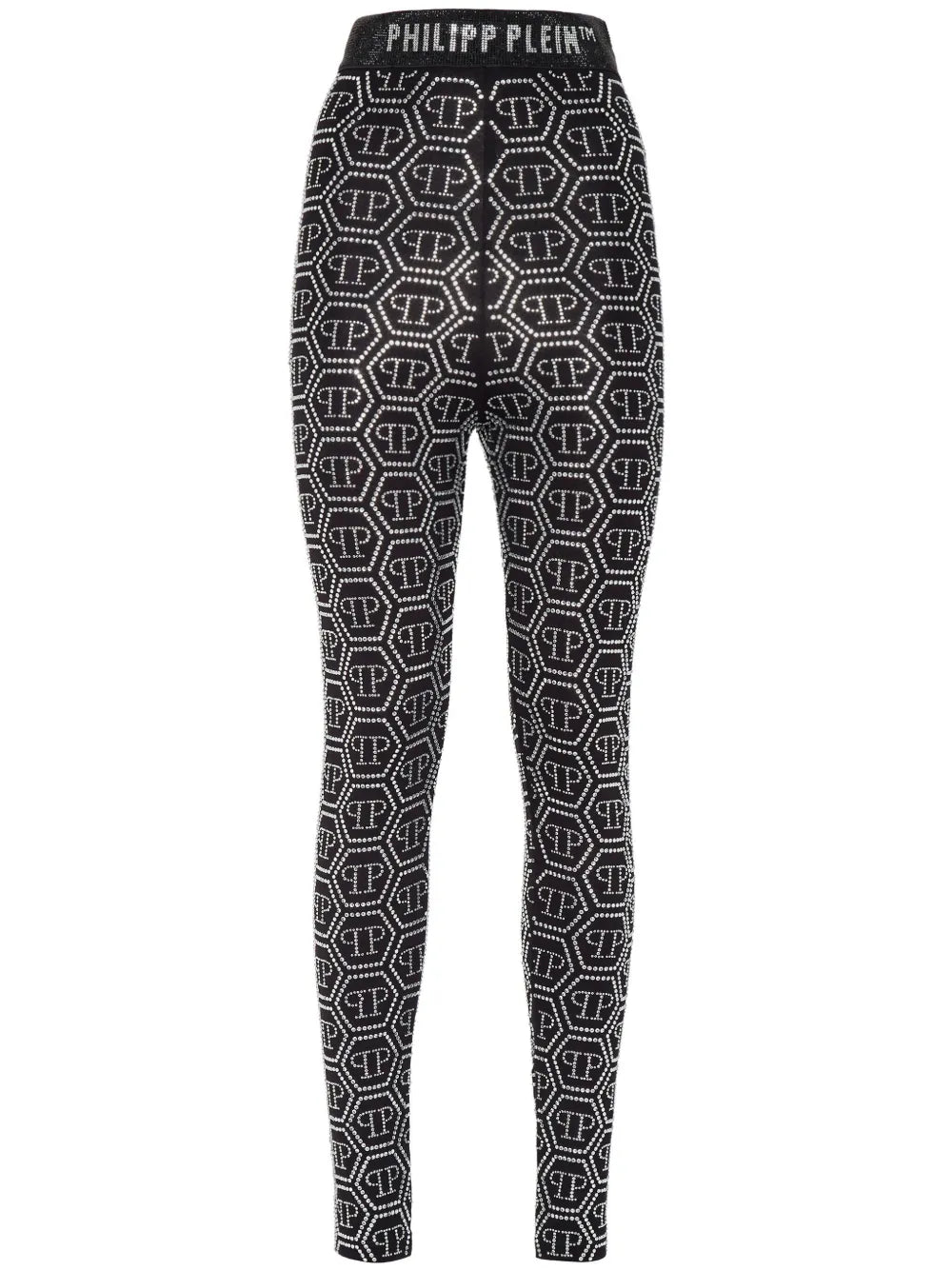 Monogram-Embellished High-Waist Leggings