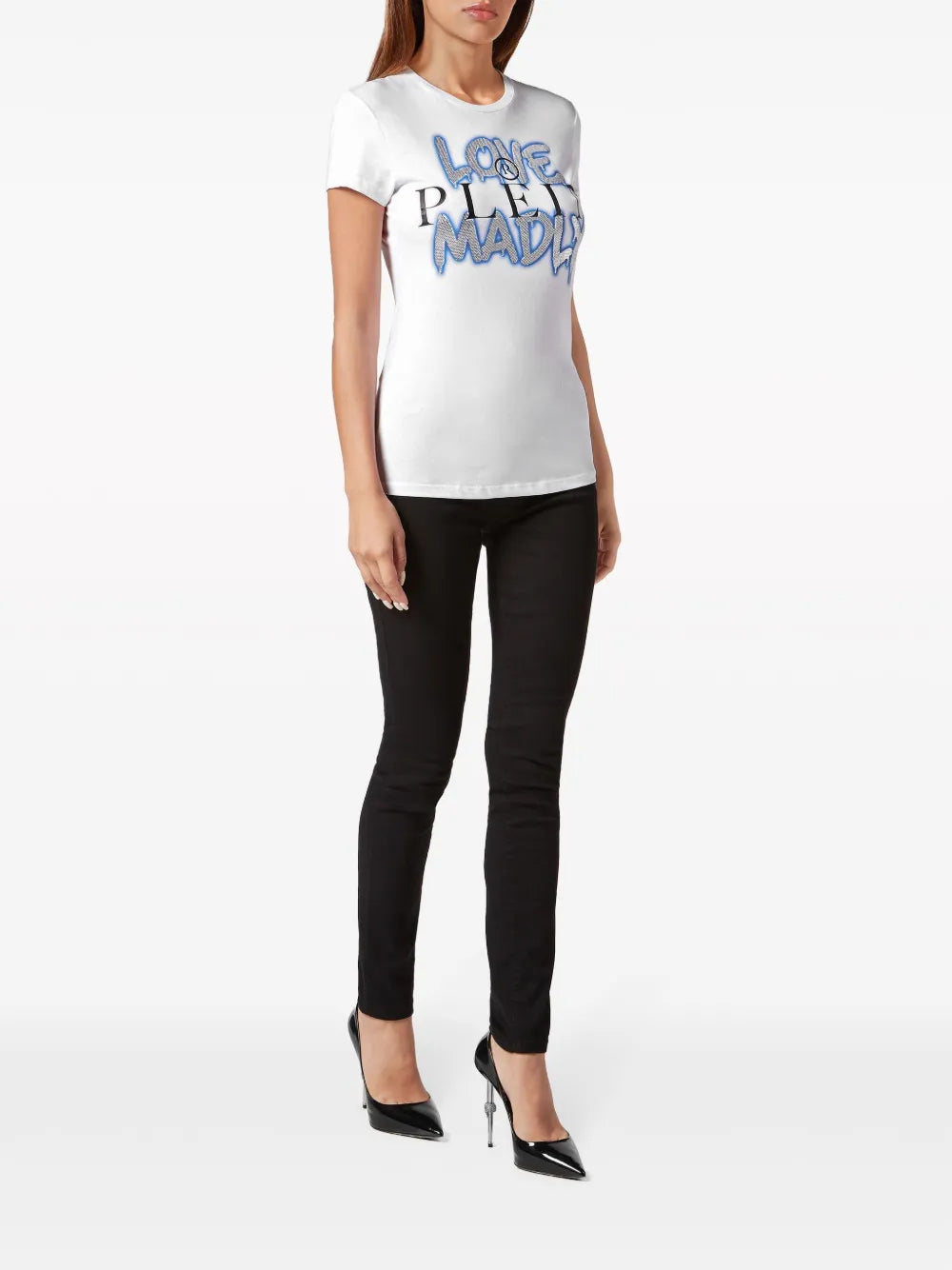 Sexy Pure Crystals-Embellished T-Shirt
