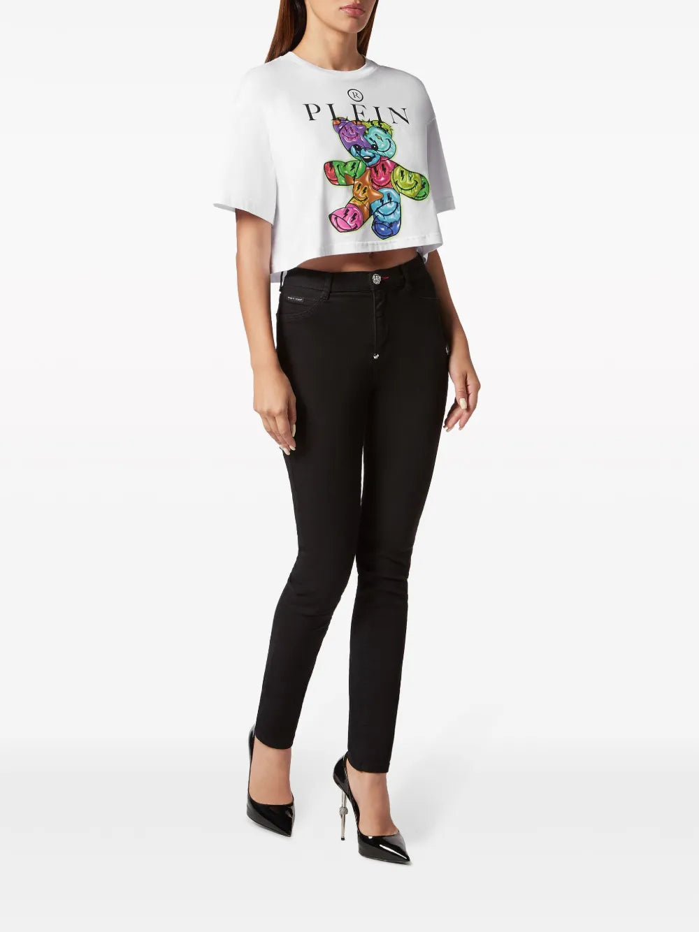 Graphic-Print Cotton Cropped T-Shirt