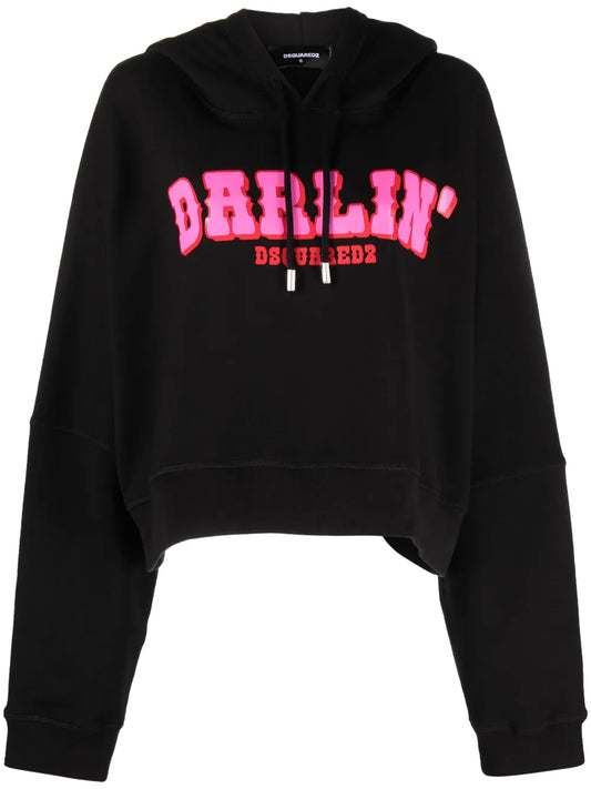 Darlin' Logo-Print Cotton Hoodie
