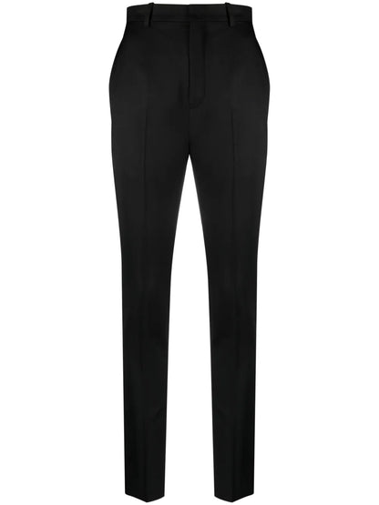 High-Waist Wool Trousers