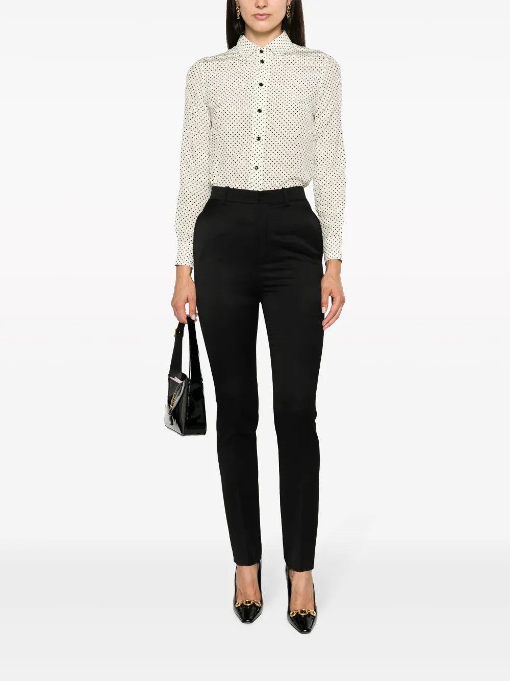 High-Waist Wool Trousers