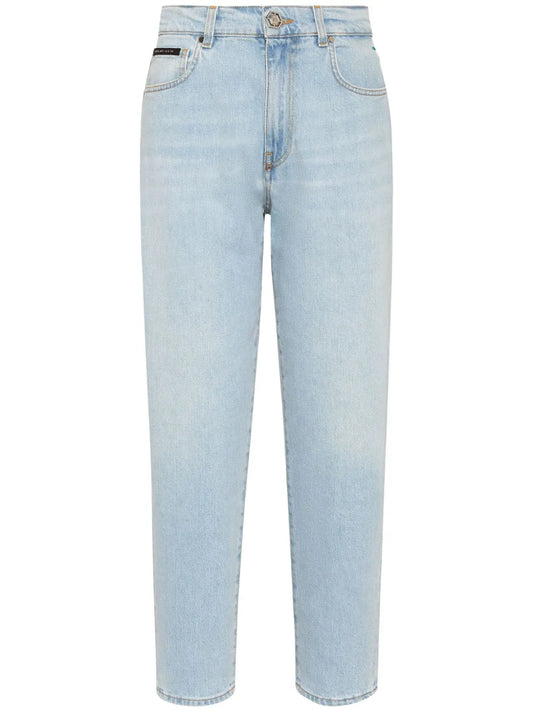 High-Rise Straight-Leg Jeans
