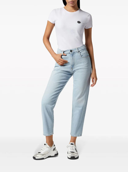 High-Rise Straight-Leg Jeans