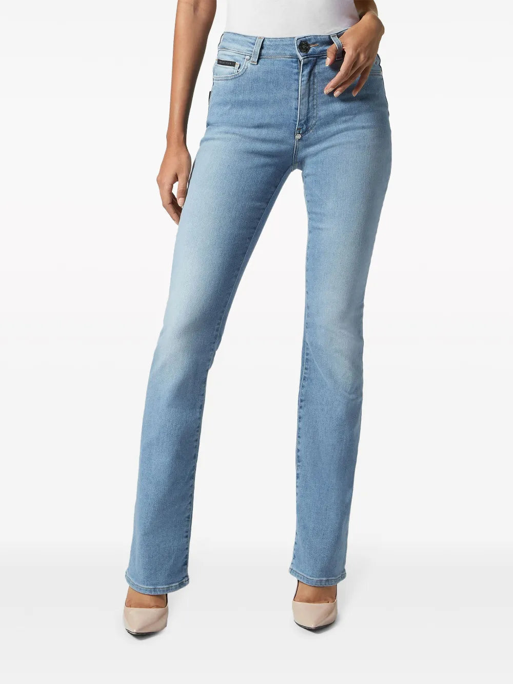 Logo-Appliquéd Flared Jeans