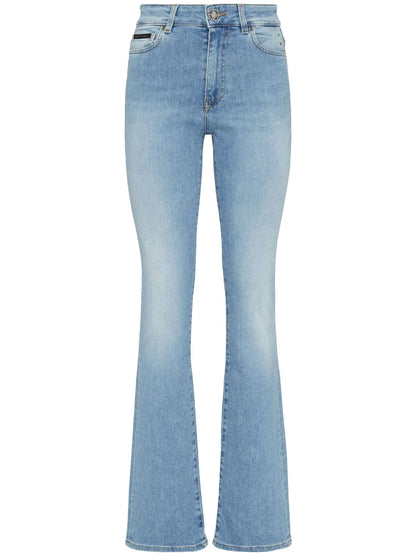Logo-Appliquéd Flared Jeans