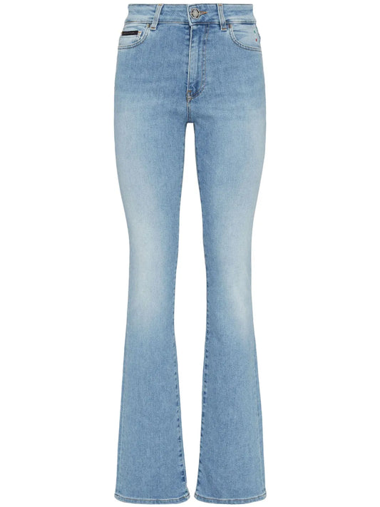 Logo-Appliquéd Flared Jeans