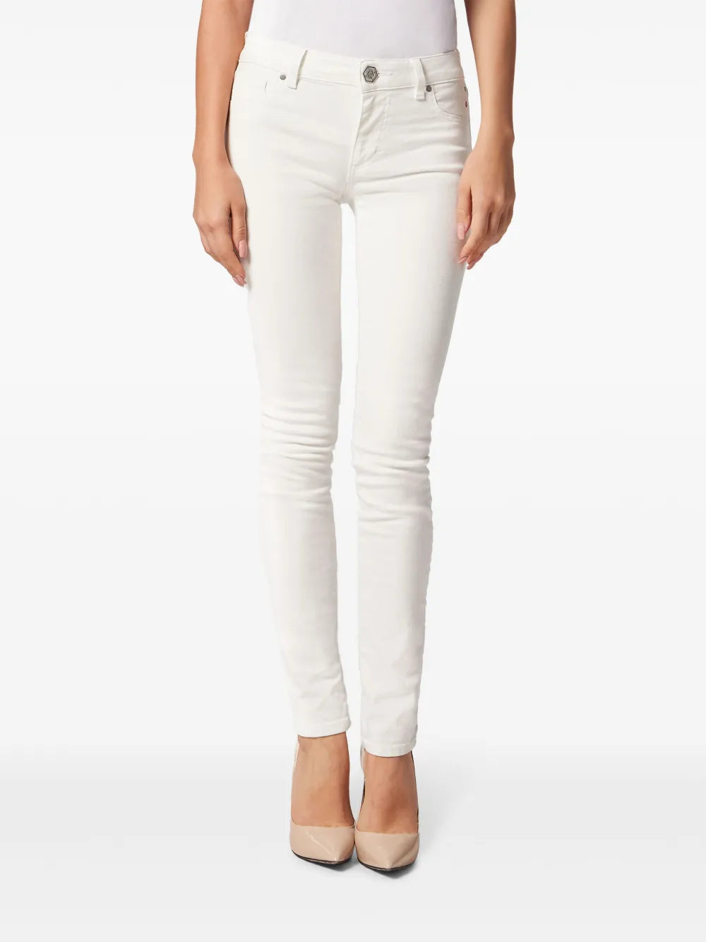 Logo-Buttoned Jeggings