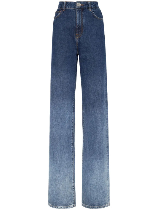 Gradient-Effect High-Rise Jeans