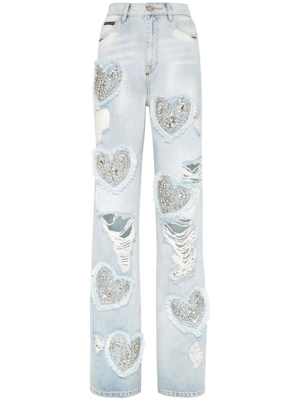 Heart High-Rise Wide-Leg Jeans