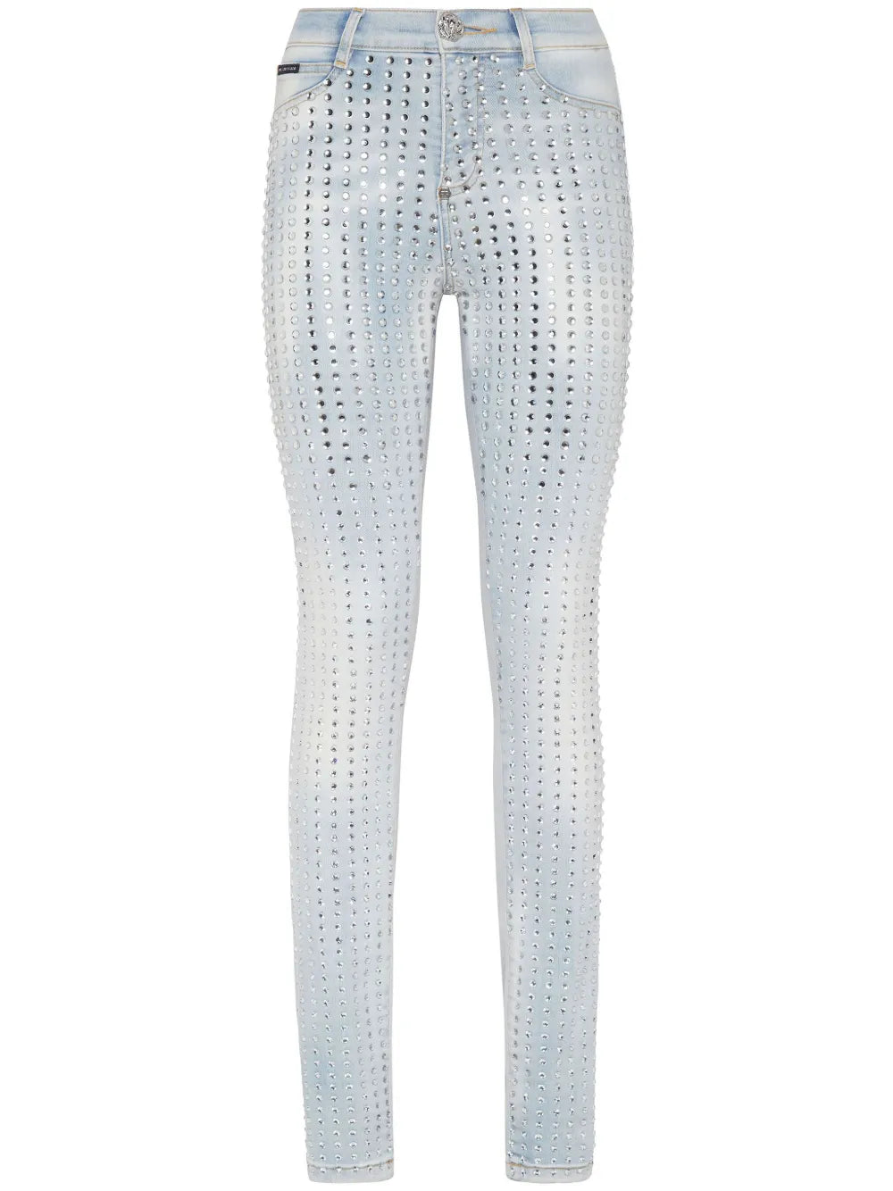 Crystal Pinstripe High-Rise Jeggings