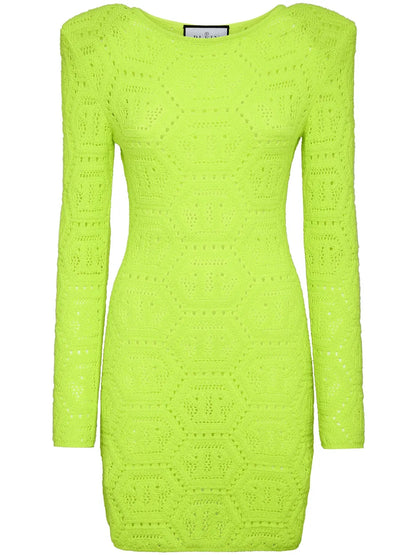 Monogram-Intarsia Mini Dress