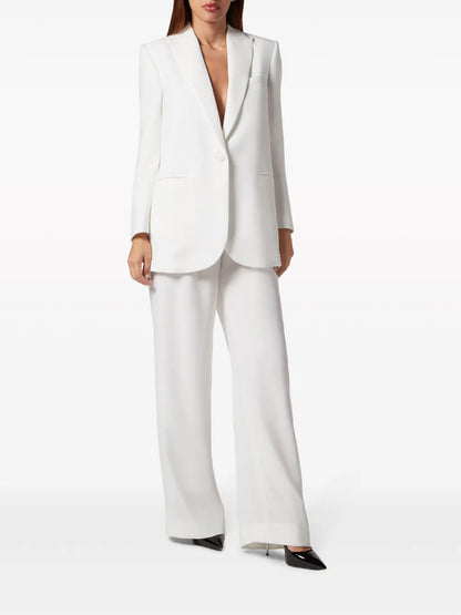 Cady Shoulder-Padded Blazer
