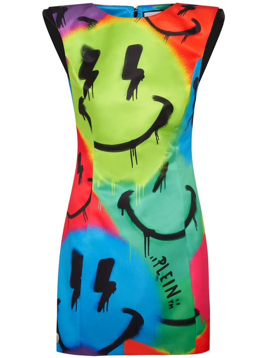 All-Over Graphic-Print Mini Dress