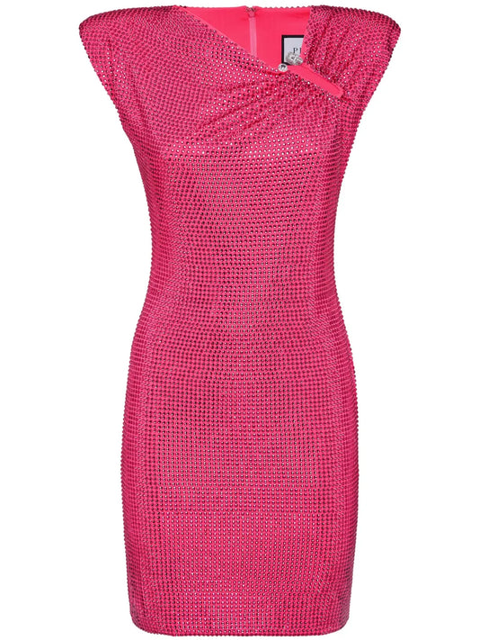 Crystal-Embellished Mini Dress