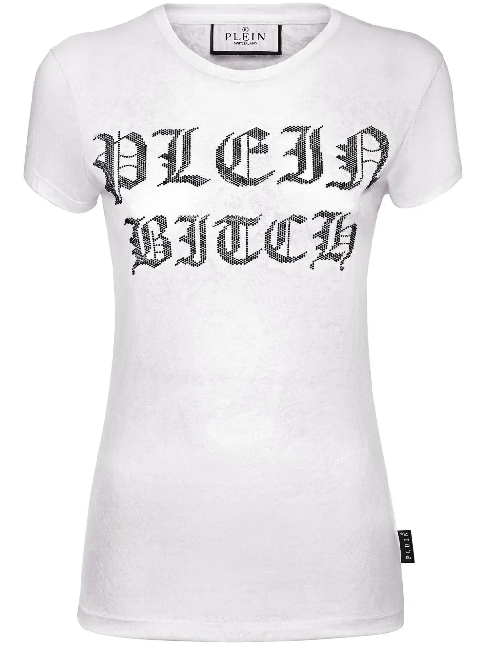 Sexy Pure Gothic Plein Crystals-Embellishment Burn Out T-Shirt