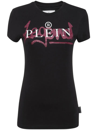 Crystal-Embellished Logo-Print T-Shirt