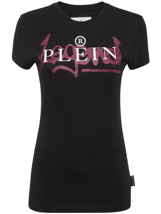 Crystal-Embellished Logo-Print T-Shirt