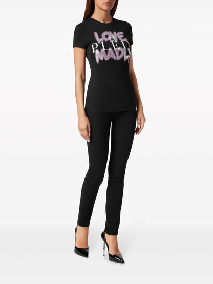 Sexy Pure Crystals-Embellished T-Shirt