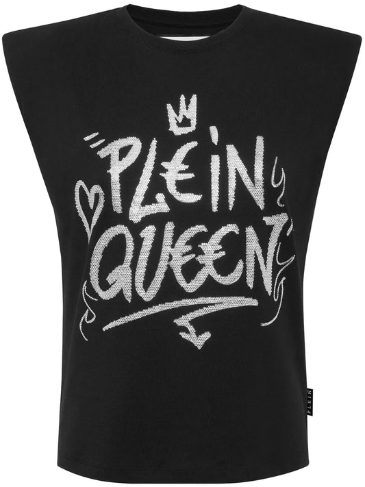 Crystal-Embellished Cotton Tank Top