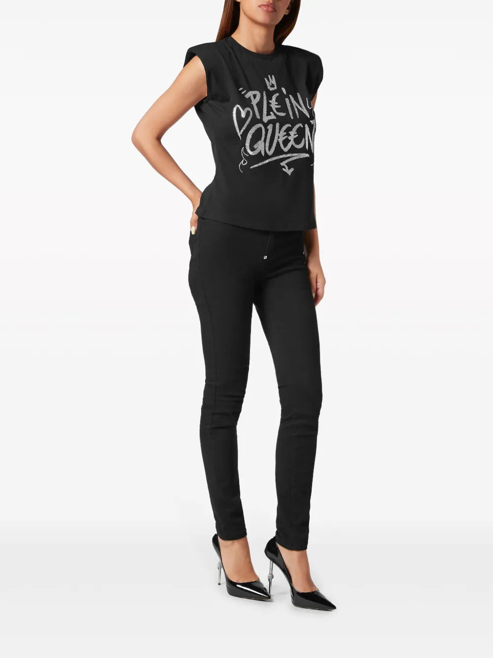 Crystal-Embellished Cotton Tank Top