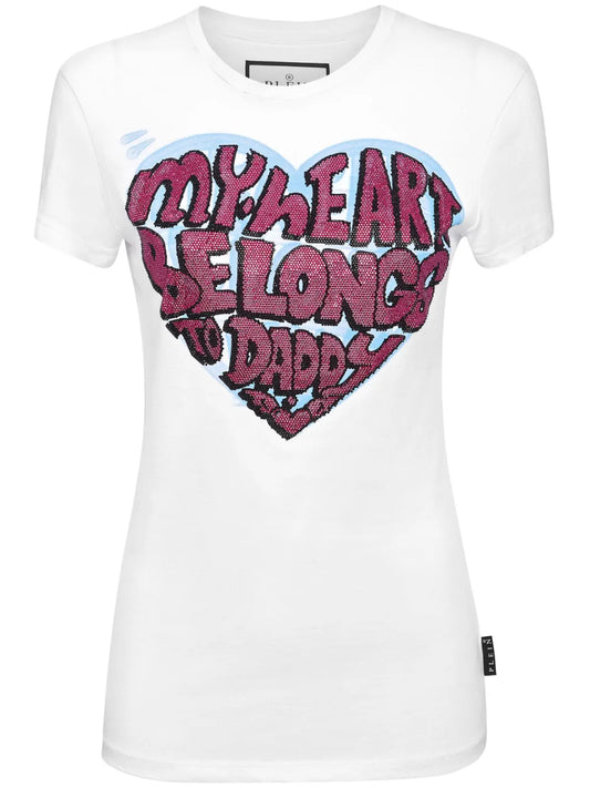 Sexy Pure Crystals-Embellished T-Shirt