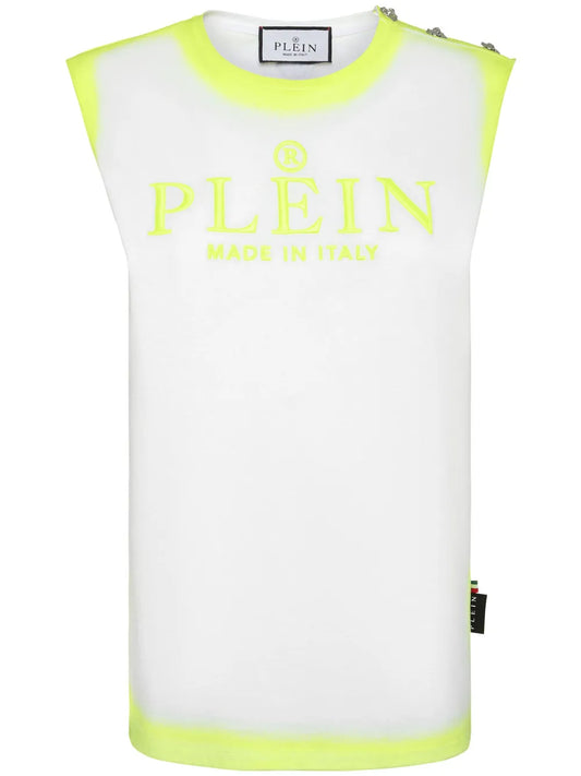 Logo-Embroidered Cotton Tank Top