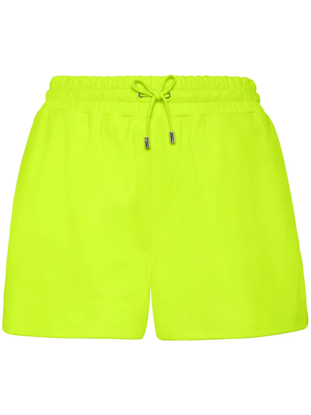 Logo-Plaque Leather Shorts