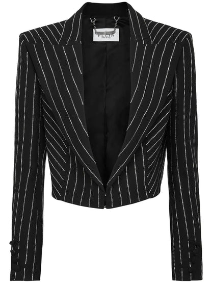 Cady Crystal-Embellished Cropped Blazer