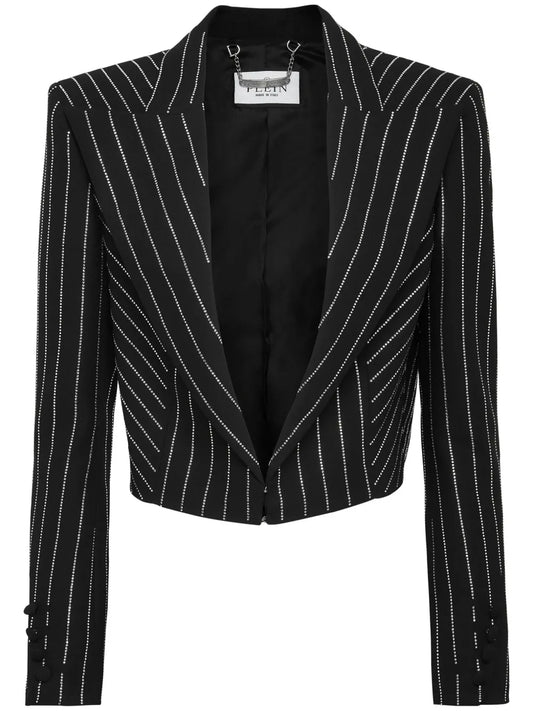 Cady Crystal-Embellished Cropped Blazer