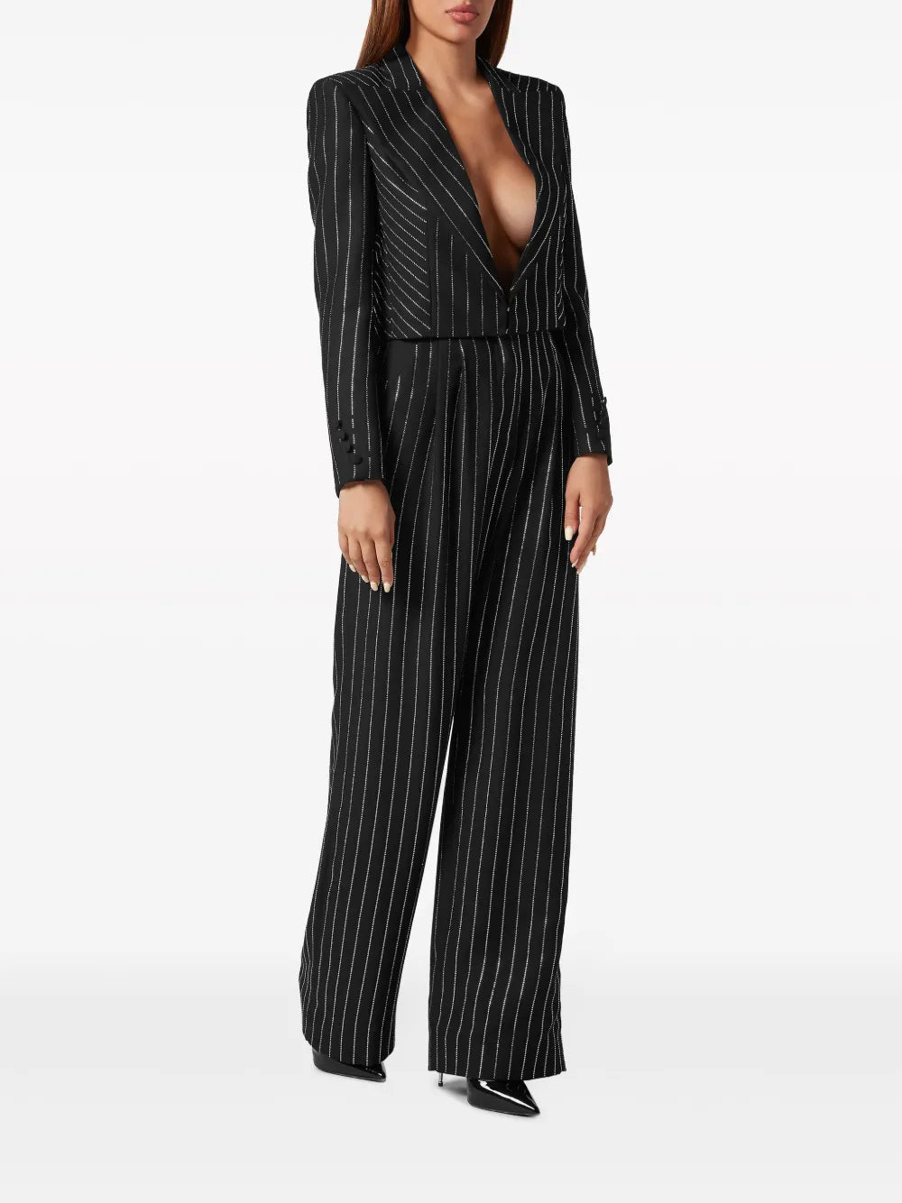 Cady Crystal-Embellished Cropped Blazer