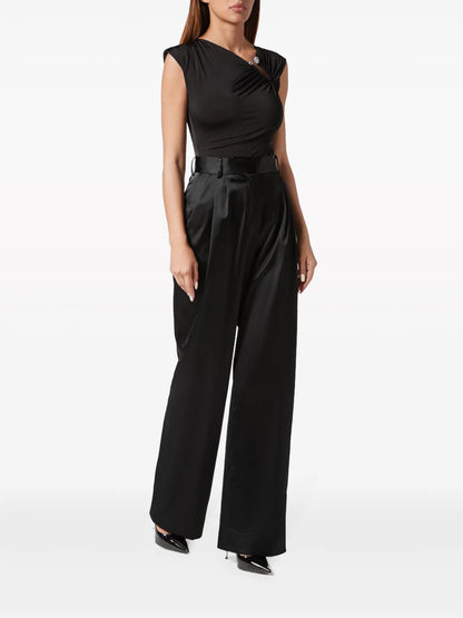 High-Waisted Wide-Leg Trousers