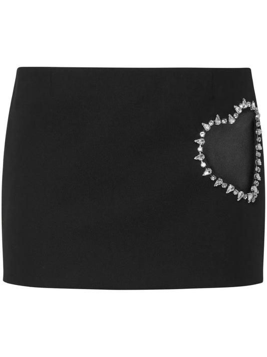 Cady Heart Cut-Out Detail Mini Skirt