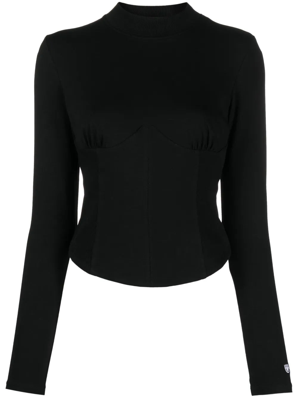 Long-Sleeve Corset Top