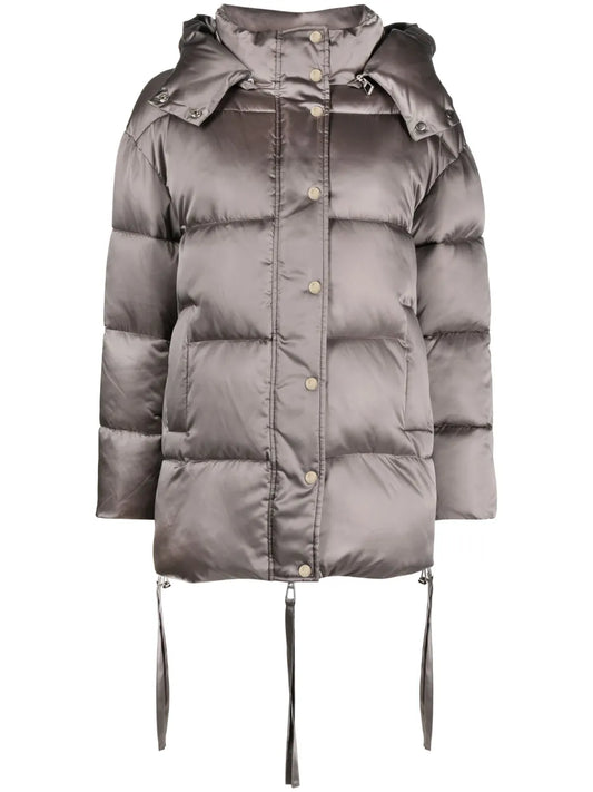 Satin-Finish Padded Coat
