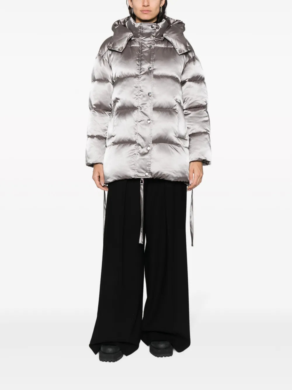 Satin-Finish Padded Coat