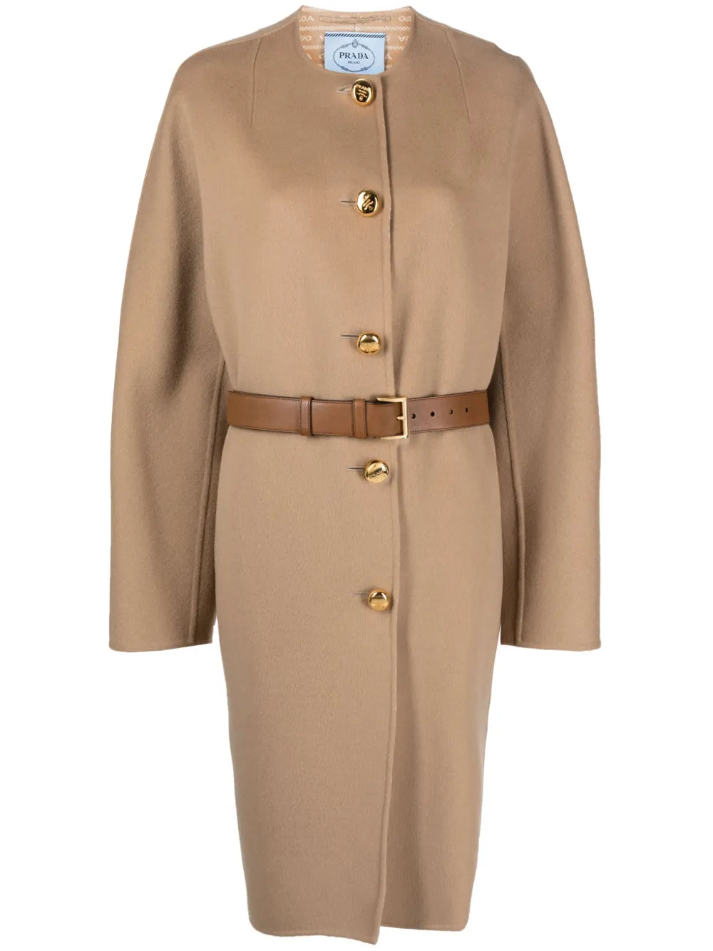 Single-Breasted Belted Coat