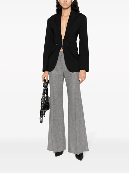 Flared Felted Trousers
