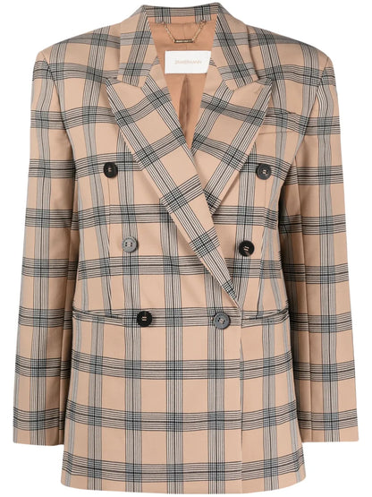 Luminosity Checked Double-Breasted Blazer