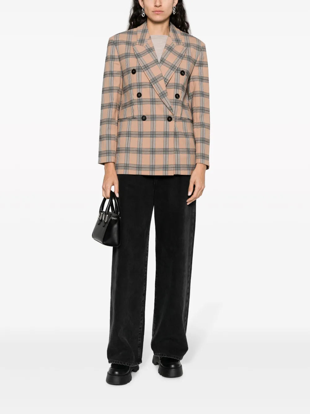 Luminosity Checked Double-Breasted Blazer
