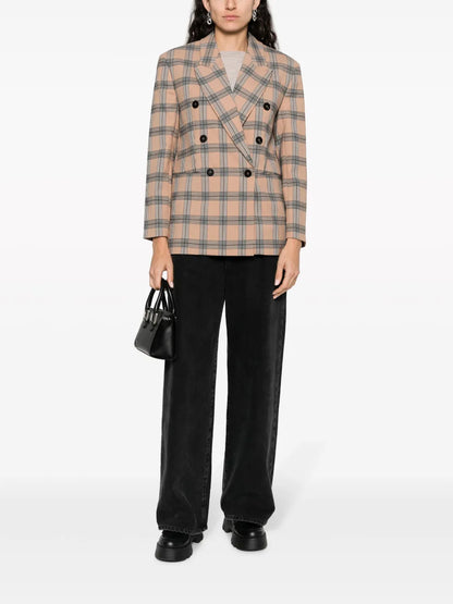 Luminosity Checked Double-Breasted Blazer