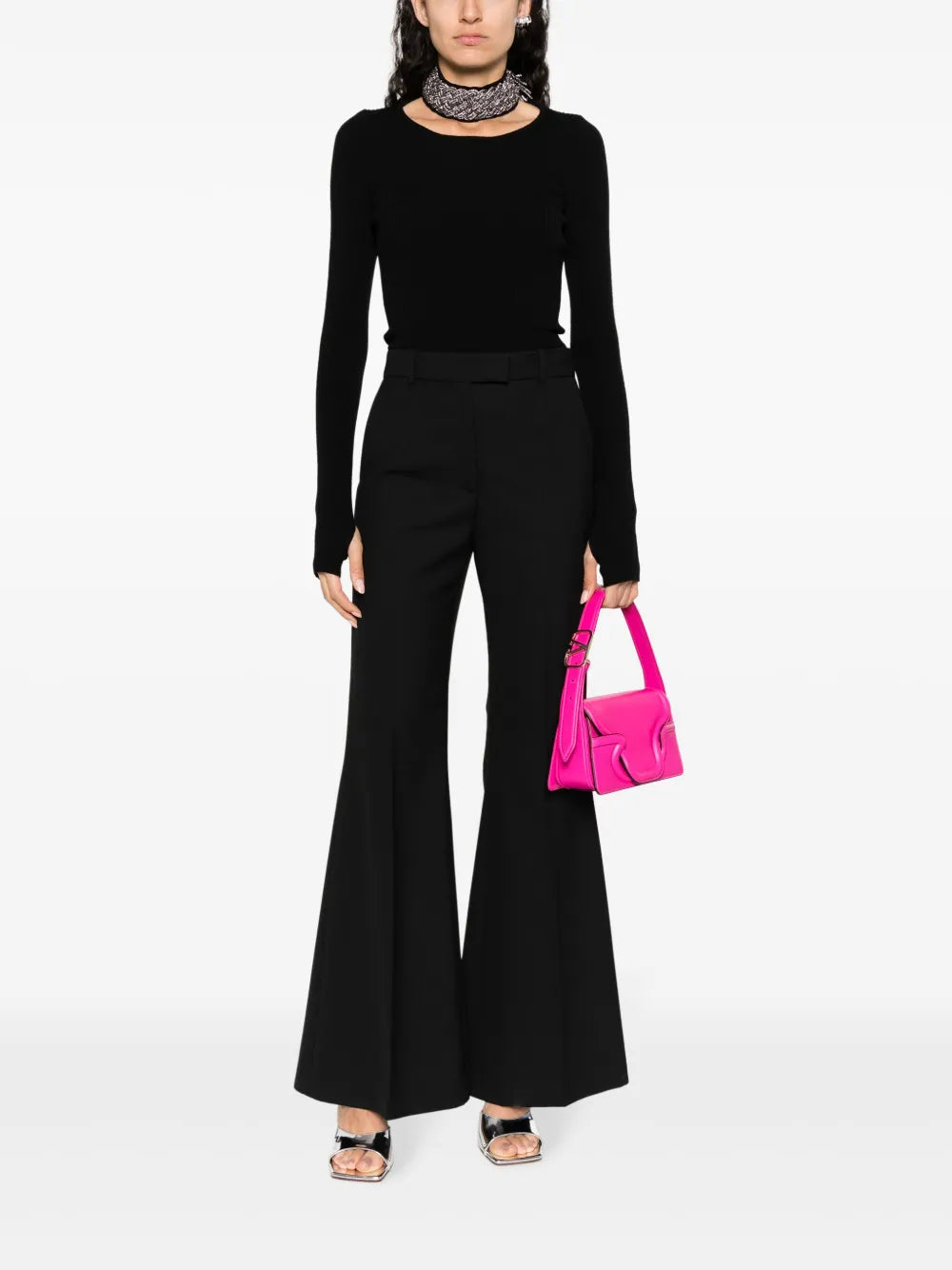 Crystal-Embellished Ribbed-Knit Jumper